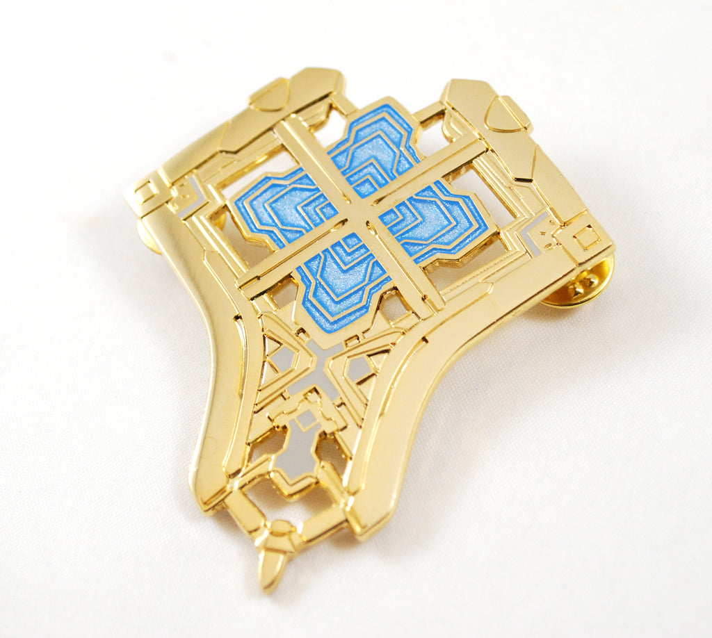 XC3 Castle Key as a Necklace Keychain or Pin Metal and Enamel