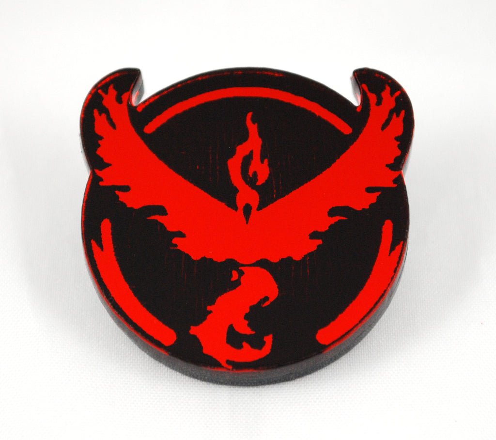 Discontinued PoGo Acrylic Team Badge Pins - Mystic Valor or Instinct