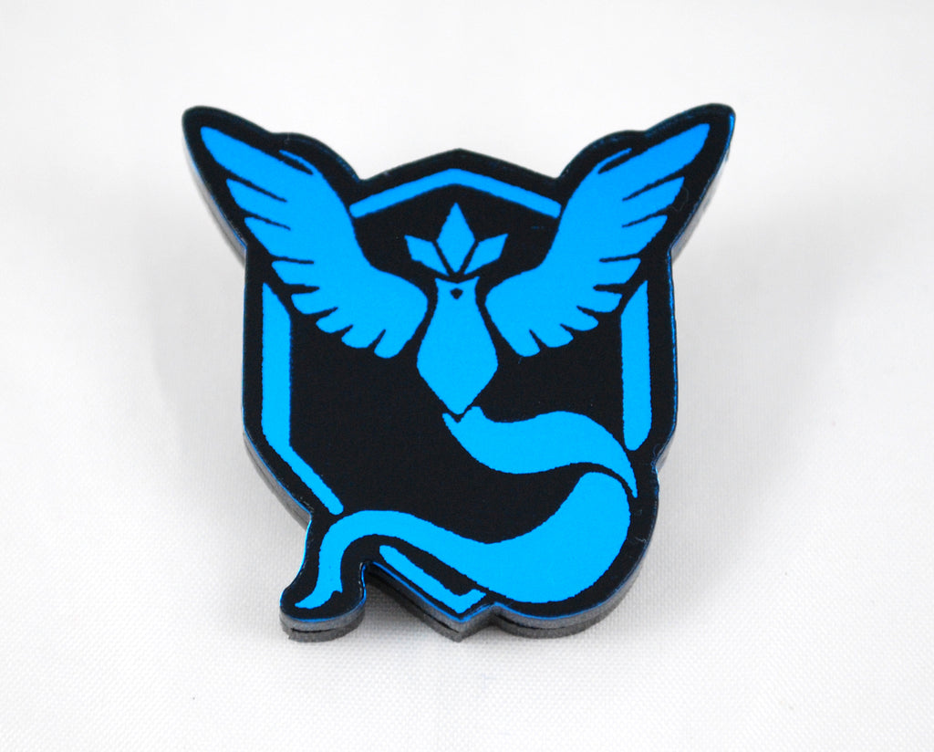 Discontinued PoGo Acrylic Team Badge Pins - Mystic Valor or Instinct