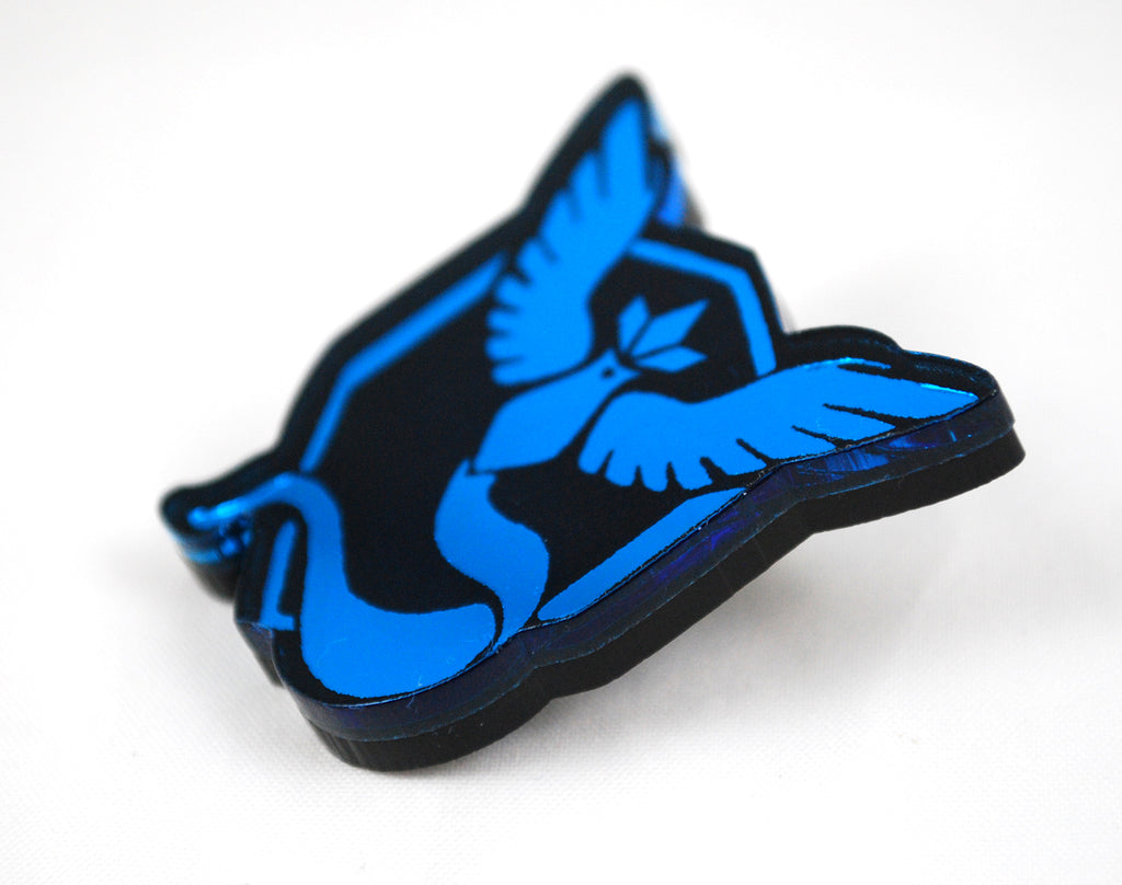 Discontinued PoGo Acrylic Team Badge Pins - Mystic Valor or Instinct