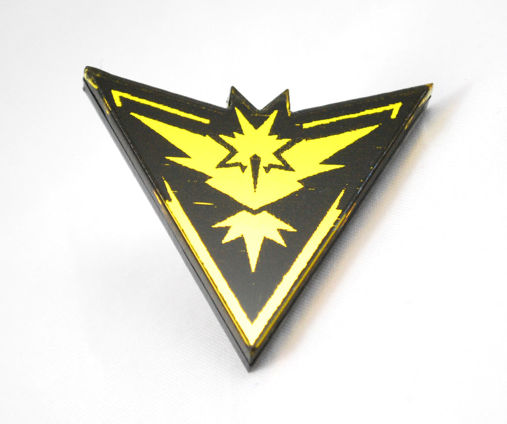 Discontinued PoGo Acrylic Team Badge Pins - Mystic Valor or Instinct