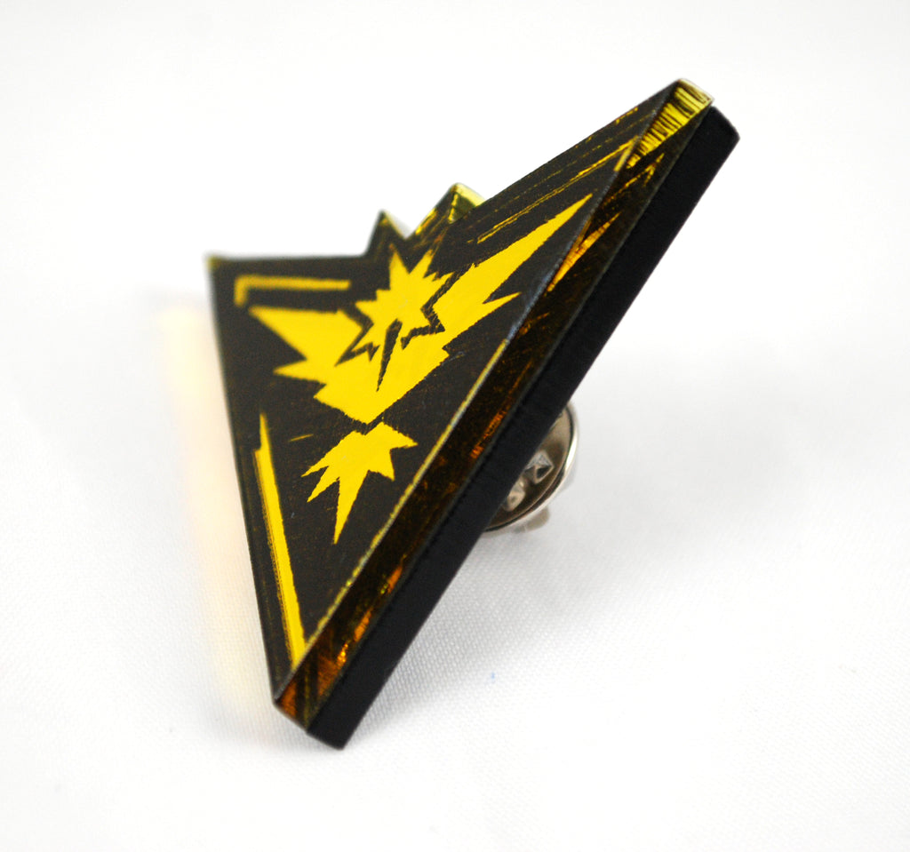 Discontinued PoGo Acrylic Team Badge Pins - Mystic Valor or Instinct