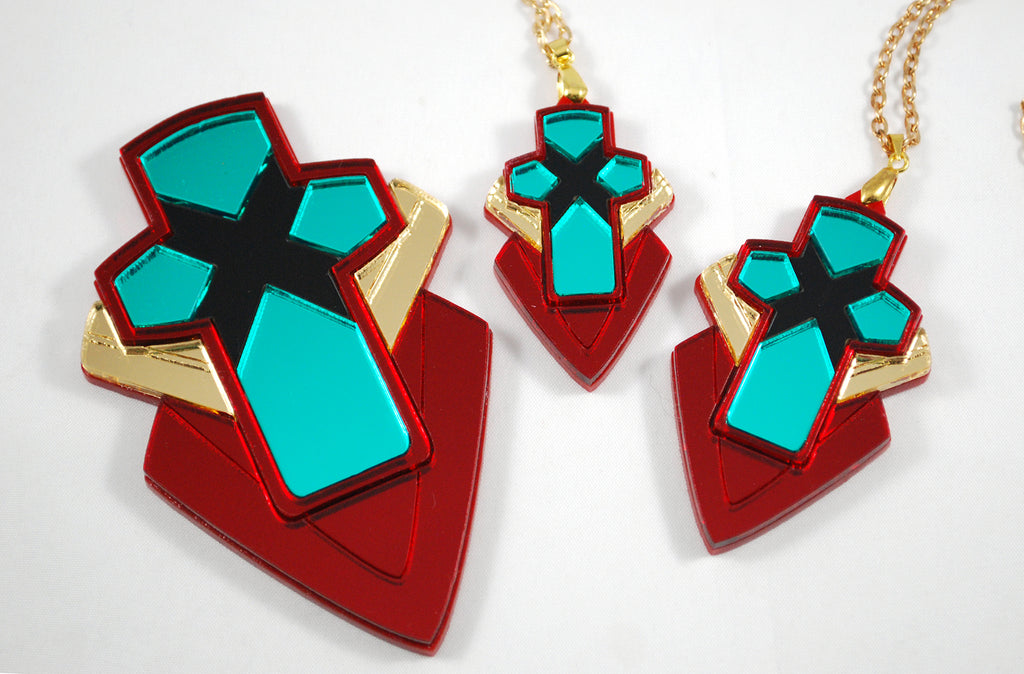 XC2 Pyra Core Crystal Acrylic Necklace Keychain or Magnet