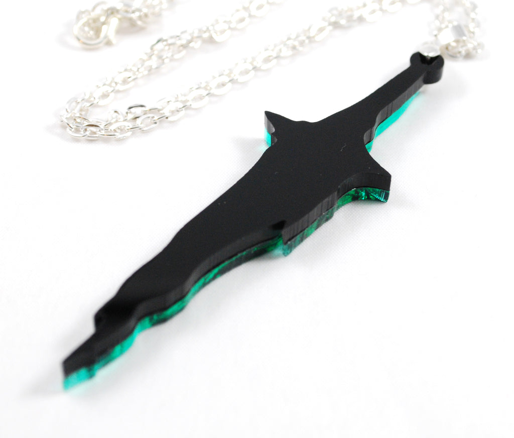 RETIRED BlazBlue Susano'o's Energy sword in Acrylic Necklace or Keychain