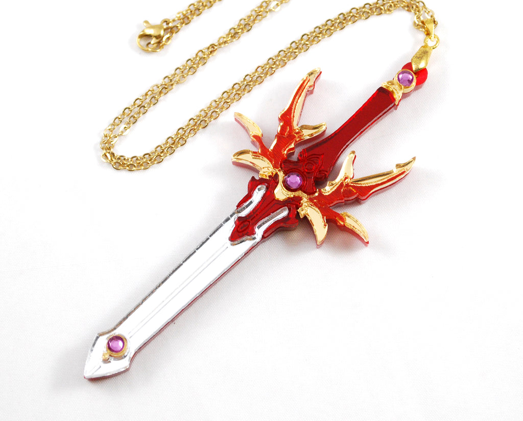 Magic Knight Rayearth Hikari Umi and Fuu Swords in Acrylic as Necklaces or Keychains