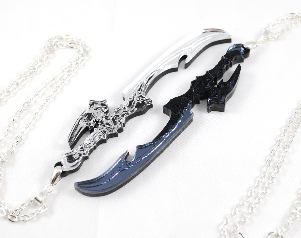 FFXIV Odin's Zantetsuken Sword in Acrylic Necklace or Keychain