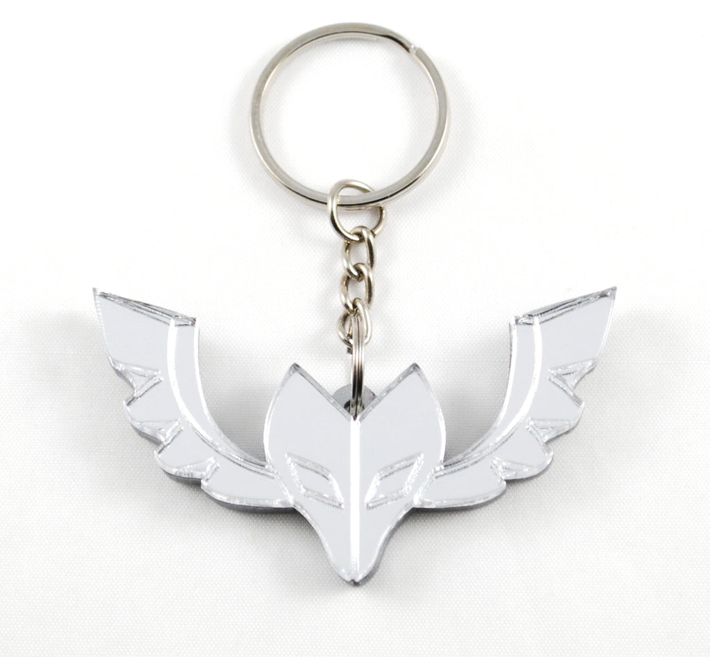 RETIRED BNA Silver Wolf Charm as an Acrylic Necklace Keychain or Cosplay Accessory