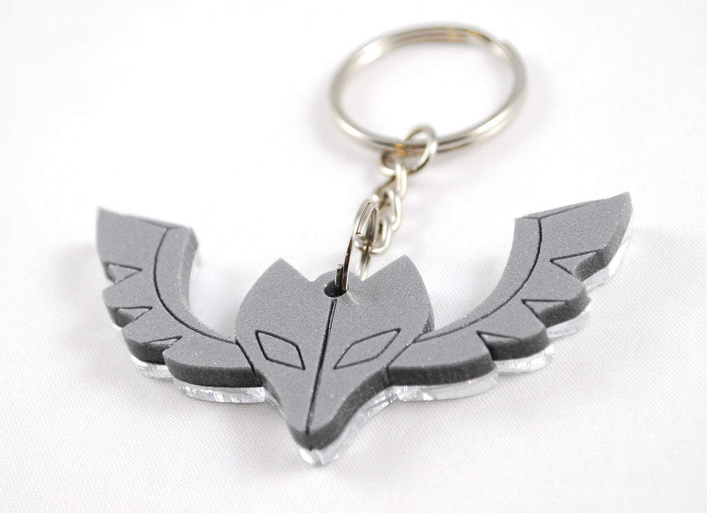 RETIRED BNA Silver Wolf Charm as an Acrylic Necklace Keychain or Cosplay Accessory