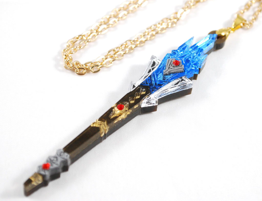 RETIRED FFXIV G'Raha Tia's Scion Staff in Acrylic as Necklace or Keychain charm