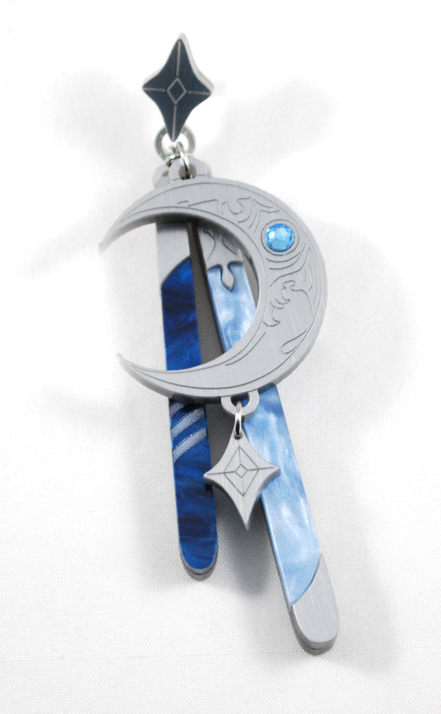 FFXIV Menphina's Earring in Acrylic Clip-on, Post, or Keychain