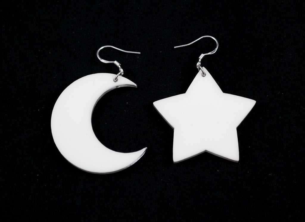 90s Glow Up Star and Moon Earrings Halloween 2021 Collection