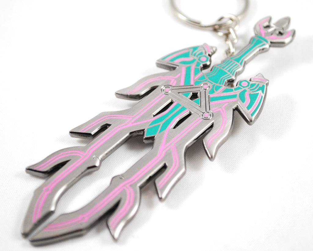 Meyneth and Zanza Combo as a Metal and Enamel Pin Necklace or Keychain