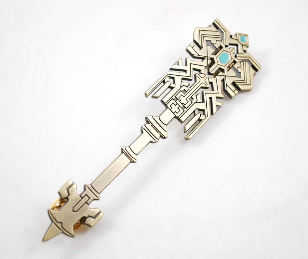 Crystal Exarch's Staff Enamel Metal as Necklace or Keychain