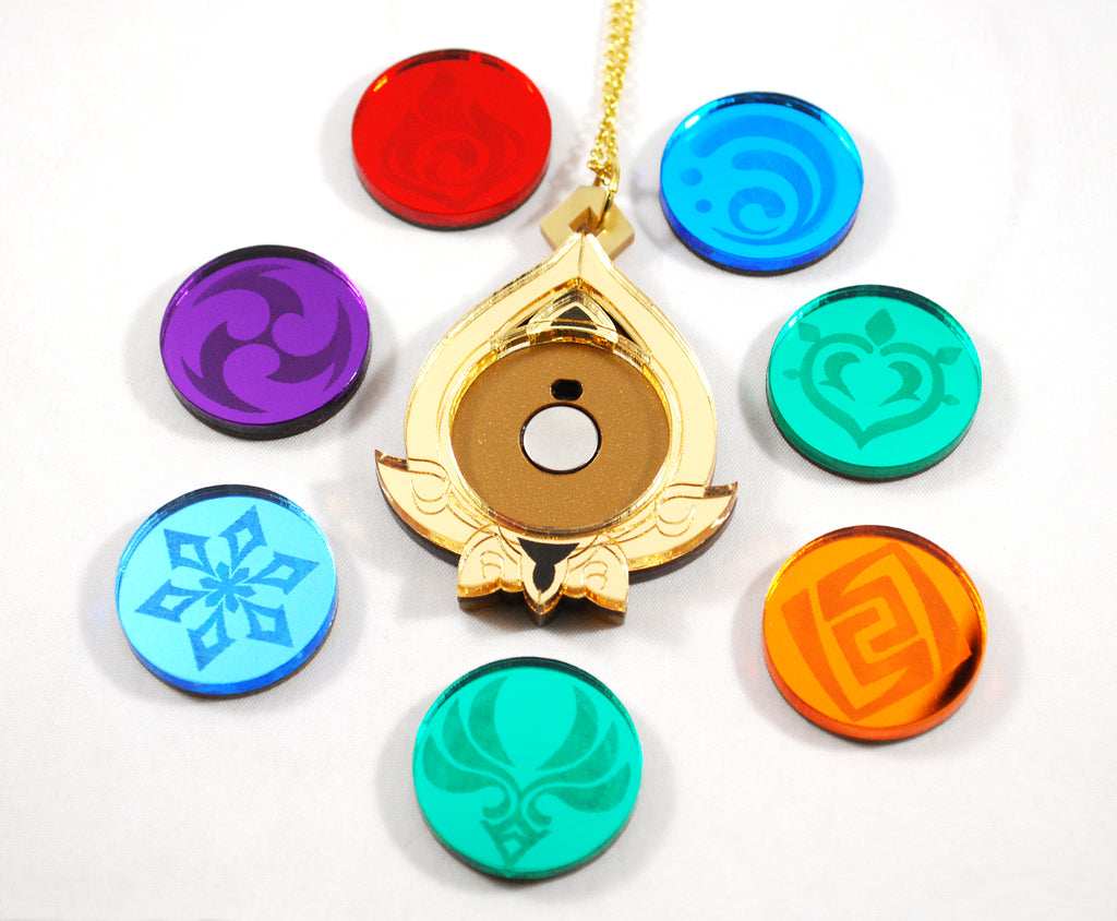 Sumeru Vision from Genshin Impact as Acrylic Necklace or Pin with INTERCHANGEABLE Elements