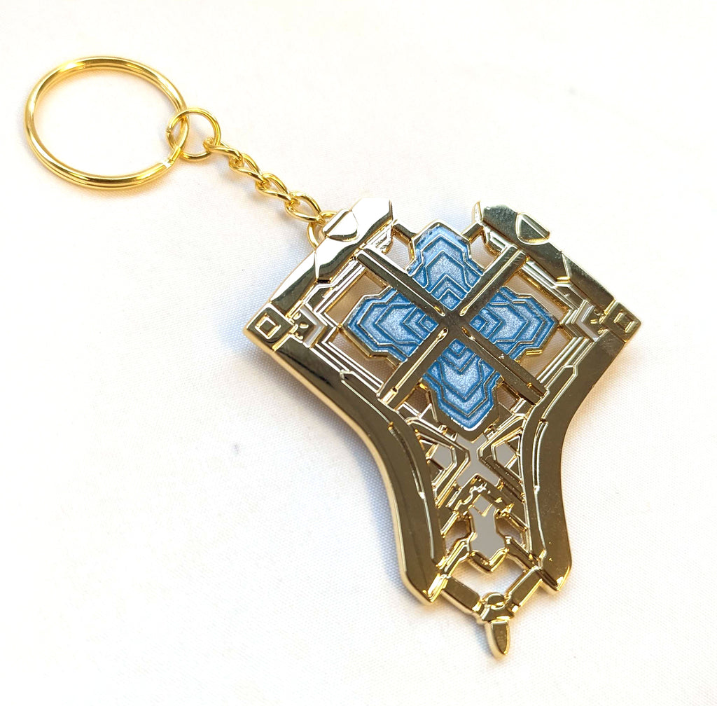 XC3 Castle Key as a Necklace Keychain or Pin Metal and Enamel