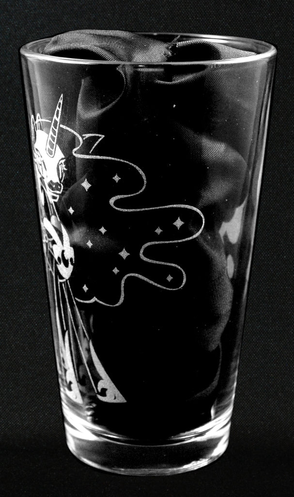 Nightmare Moon Laser Engraved Pint Glass