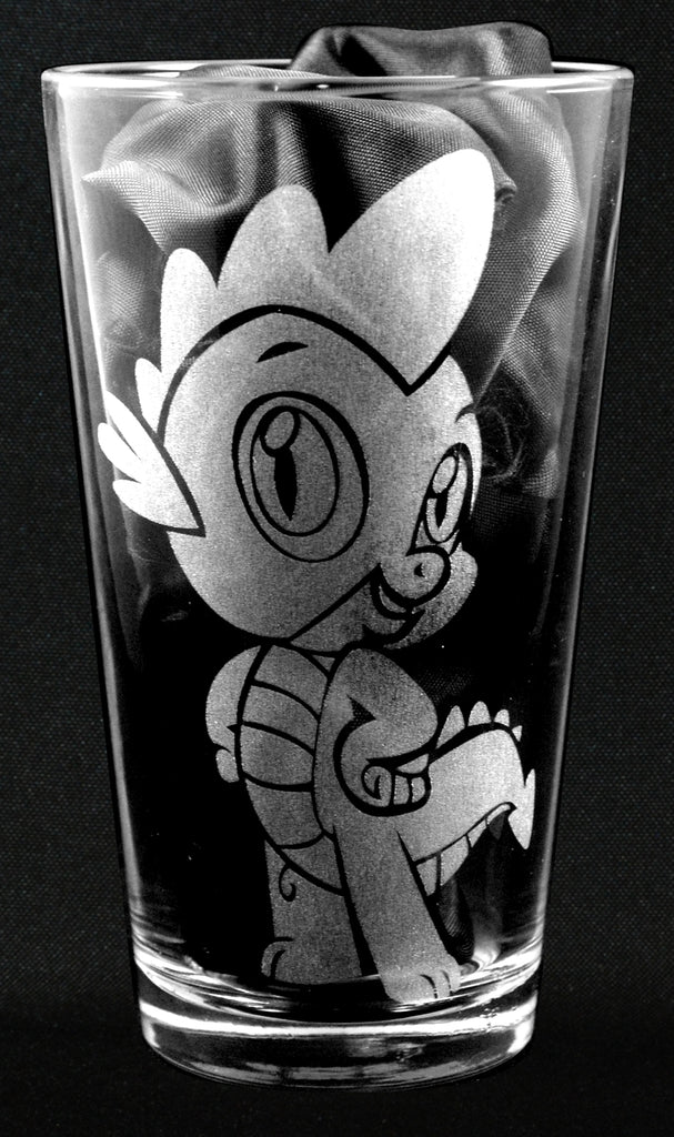 Spike Laser Engraved Pint Glass