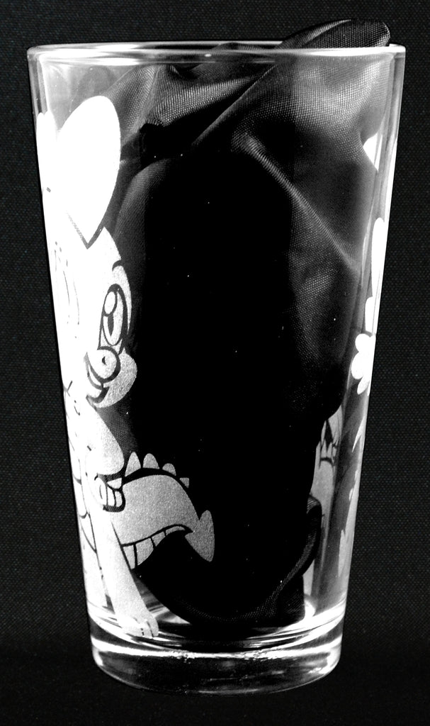 Spike Laser Engraved Pint Glass