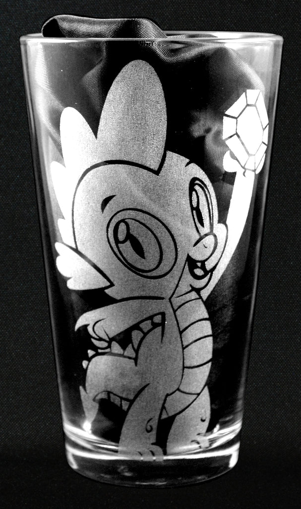 Spike Laser Engraved Pint Glass